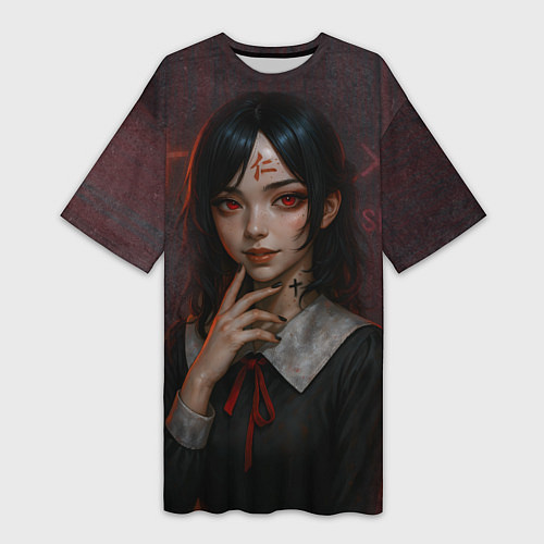 Женская длинная футболка Кагуя реализм / 3D-принт – фото 1