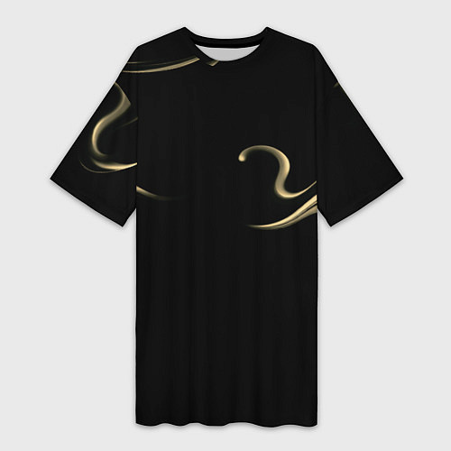 Женская длинная футболка Color yellow abstraction / 3D-принт – фото 1