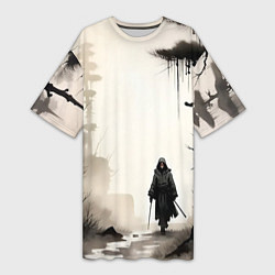 Женская длинная футболка Путник