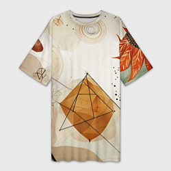 Футболка женская длинная Boho style, цвет: 3D-принт