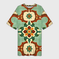 Женская длинная футболка Персидские узоры