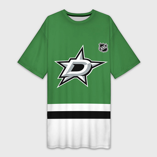 Женская длинная футболка Даллас Старз хоккей / 3D-принт – фото 1