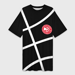 Женская длинная футболка Atlanta Hawks NBA