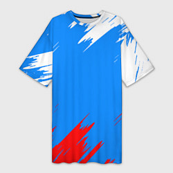 Женская длинная футболка Патриот Россия - флаг