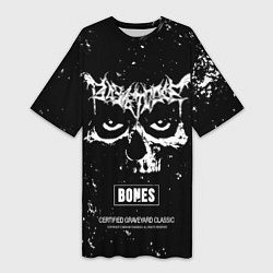 Футболка женская длинная Bones album - глаза, цвет: 3D-принт