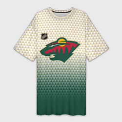 Женская длинная футболка Миннесота Уайлд - геометрический градиент