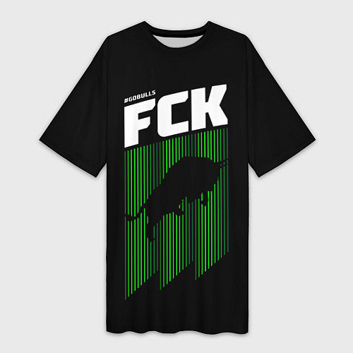 Женская длинная футболка FC Krasnodar / 3D-принт – фото 1