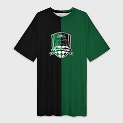 Футболка женская длинная Кордоба - ФК Краснодар, цвет: 3D-принт