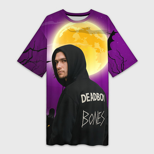 Женская длинная футболка Deadboy Bones / 3D-принт – фото 1