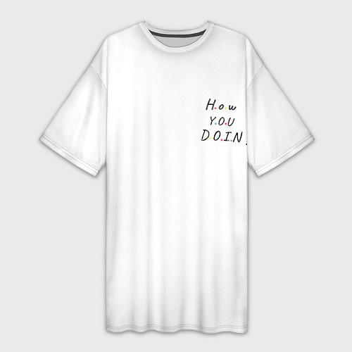 Женская длинная футболка Друзья художники - how you doin / 3D-принт – фото 1