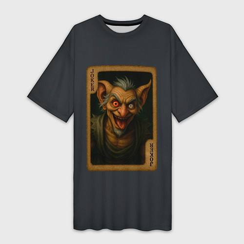 Женская длинная футболка Сёкс: джокер / 3D-принт – фото 1