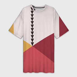 Женская длинная футболка Колор-блок фруктовый чиа пудинг