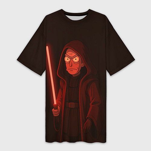 Женская длинная футболка Рик - владыка ситх / 3D-принт – фото 1