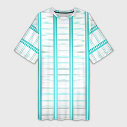 Женская длинная футболка Color white cage