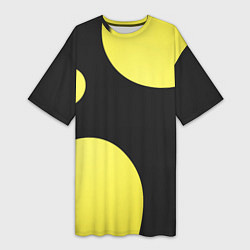 Женская длинная футболка Лава лампа макро баланс абстракция