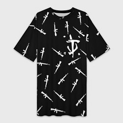 Женская длинная футболка Doom army