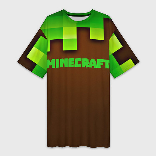 Женская длинная футболка Minecraft forever / 3D-принт – фото 1