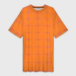 Женская длинная футболка Color orange stripe