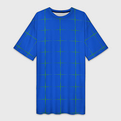 Женская длинная футболка Color blue stripes