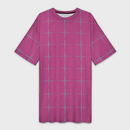 Женская длинная футболка Color pink stripes / 3D-принт – фото 1