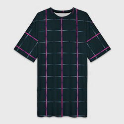 Женская длинная футболка Color black stripes