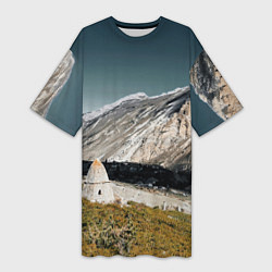 Футболка женская длинная Фардык-Кешене, цвет: 3D-принт