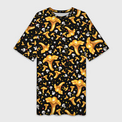 Женская длинная футболка Грибной дождик