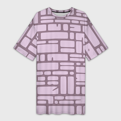 Женская длинная футболка Кирпичная кладка / 3D-принт – фото 1