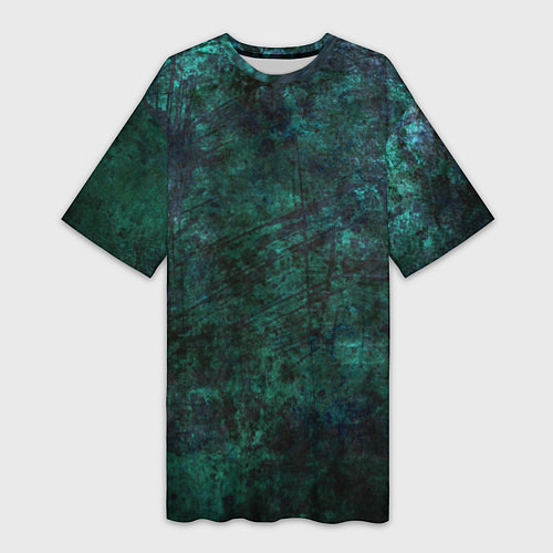 Женская длинная футболка Абстракция - malachite slice / 3D-принт – фото 1
