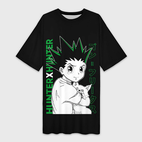 Женская длинная футболка Гон Фрикс Хантер х Хантер / 3D-принт – фото 1
