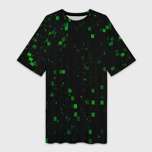 Женская длинная футболка Color green khaki / 3D-принт – фото 1