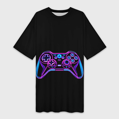 Женская длинная футболка Gamepad / 3D-принт – фото 1
