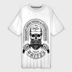 Футболка женская длинная Водитель грузовика, цвет: 3D-принт