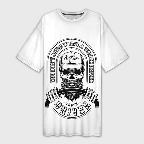 Женская длинная футболка Водитель грузовика / 3D-принт – фото 1