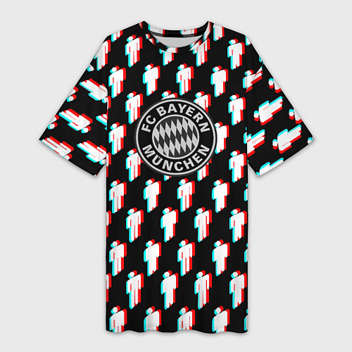 Женская длинная футболка Бавария Мюнхен люди / 3D-принт – фото 1