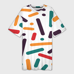 Футболка женская длинная Oval oil, цвет: 3D-принт