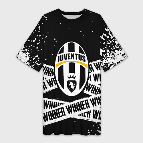 Женская длинная футболка Juventus подедитель краски / 3D-принт – фото 1
