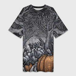 Женская длинная футболка Осенние шалости духов