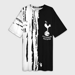 Женская длинная футболка Tottenham Hotspur белые краски