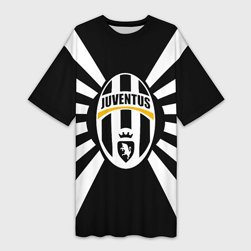Женская длинная футболка Ювентус линии / 3D-принт – фото 1