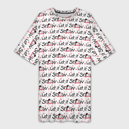 Женская длинная футболка Зимняя атмосфера / 3D-принт – фото 1