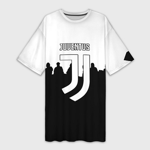 Женская длинная футболка Ювентус команды / 3D-принт – фото 1