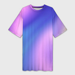 Футболка женская длинная Color multicolored gradient, цвет: 3D-принт