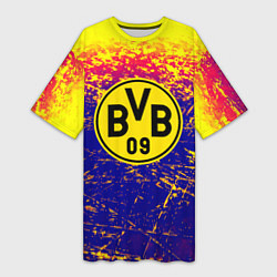 Женская длинная футболка Borussia краски