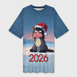 Футболка женская длинная Строгай лошадь, цвет: 3D-принт