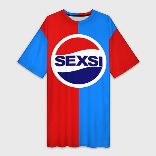 Женская длинная футболка Sexsi Pepsi / 3D-принт – фото 1