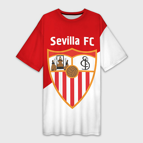 Женская длинная футболка Sevilla FC / 3D-принт – фото 1