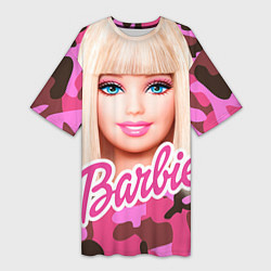 Женская длинная футболка Барби
