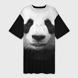 Женская длинная футболка Взгляд панды