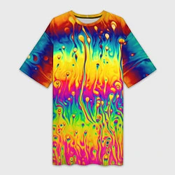 Женская длинная футболка Tie dye